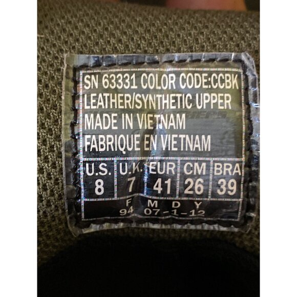 Skechers Mens Outdoor Leather/Synthetic Hiking Boots Size 8 Brown/Black Made In - Picture 4 of 6